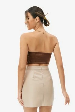 Alternative view of Solado Lace Trim Satin Crop Corset Top