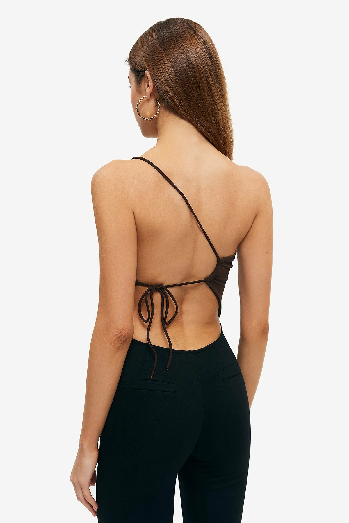 Solado Asymmetrical Tie Back Solid Backless Crop Top 10 Solado Asymmetrical Tie Back Solid Backless Crop Top - Image 8