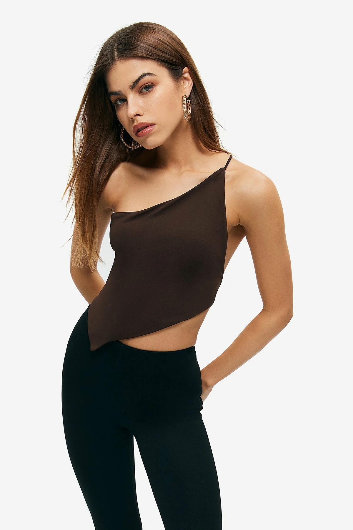 Solado Asymmetrical Tie Back Solid Backless Crop Top 11 Solado Asymmetrical Tie Back Solid Backless Crop Top - Image 9