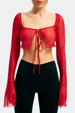 SOLADO Mesh Tie Front Flare Long Sleeve Top 30 SOLADO Mesh Tie Front Flare Long Sleeve Top -SOLADO Shop 28551020220607103122629eb87a7a83c 1800x1800