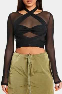 SOLADO Cross Tie Mesh Long Sleeve Crop Top -SOLADO Shop 2855102022081510350862f9b0dcecfe8 1800x1800