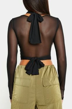 SOLADO Cross Tie Mesh Long Sleeve Crop Top -SOLADO Shop 2855102022081510352162f9b0e911c32 1800x1800