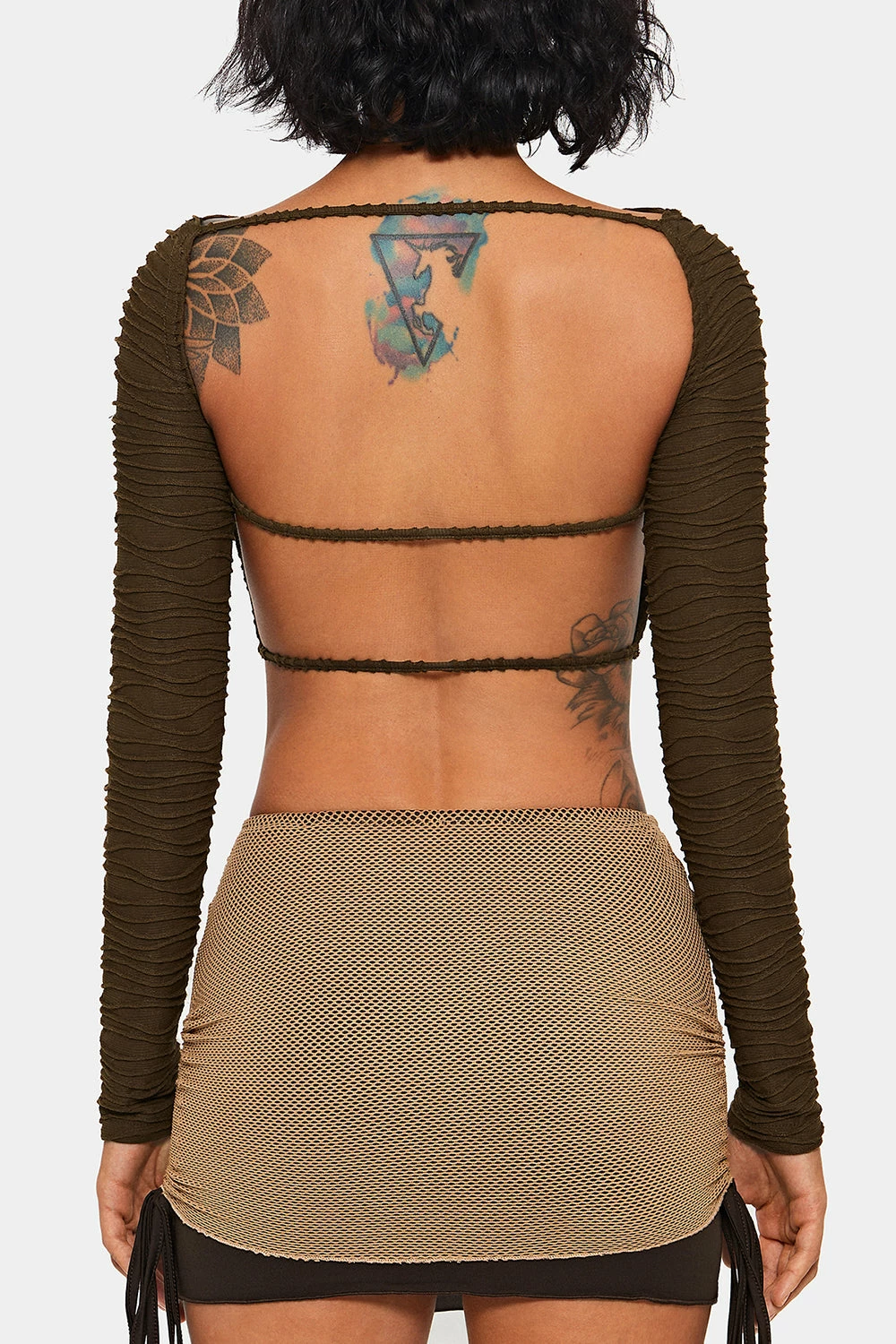 SOLADO Swirl Textured Open Back Long Sleeve Crop Top 10 SOLADO Swirl Textured Open Back Long Sleeve Crop Top - Image 8