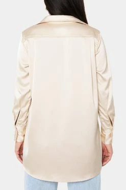 Solado Lapel Neck Button Front Long Sleeve Draped Satin Blouse -SOLADO Shop 28551020221017104703634cc2277774e 1800x1800