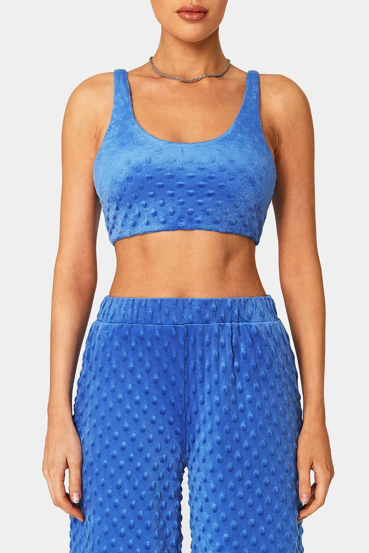 SOLADO U Neck Zipper Back Polka Dot Textured Tank Top 8 SOLADO U Neck Zipper Back Polka Dot Textured Tank Top - Image 6