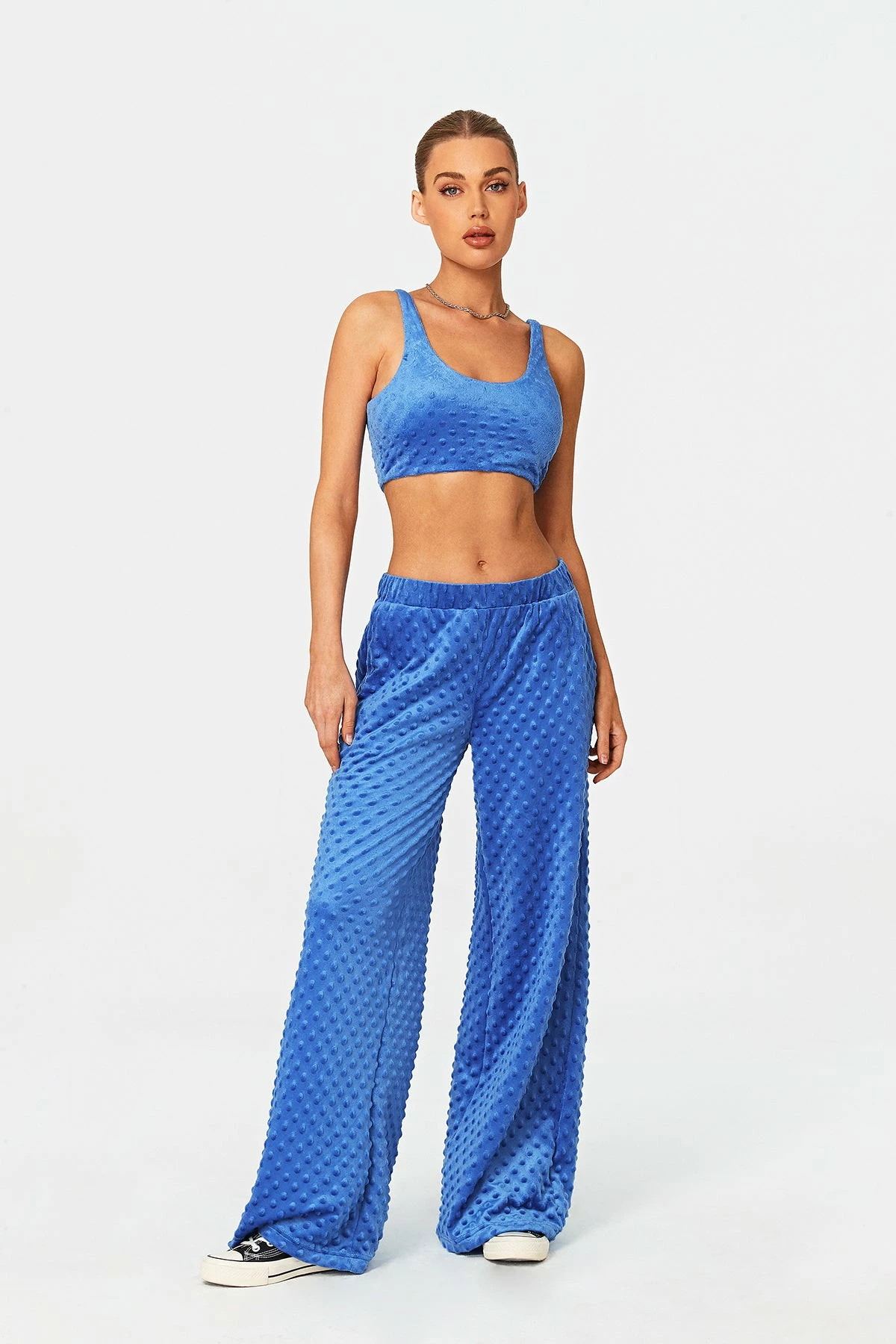 SOLADO U Neck Zipper Back Polka Dot Textured Tank Top 5 SOLADO U Neck Zipper Back Polka Dot Textured Tank Top - Image 3