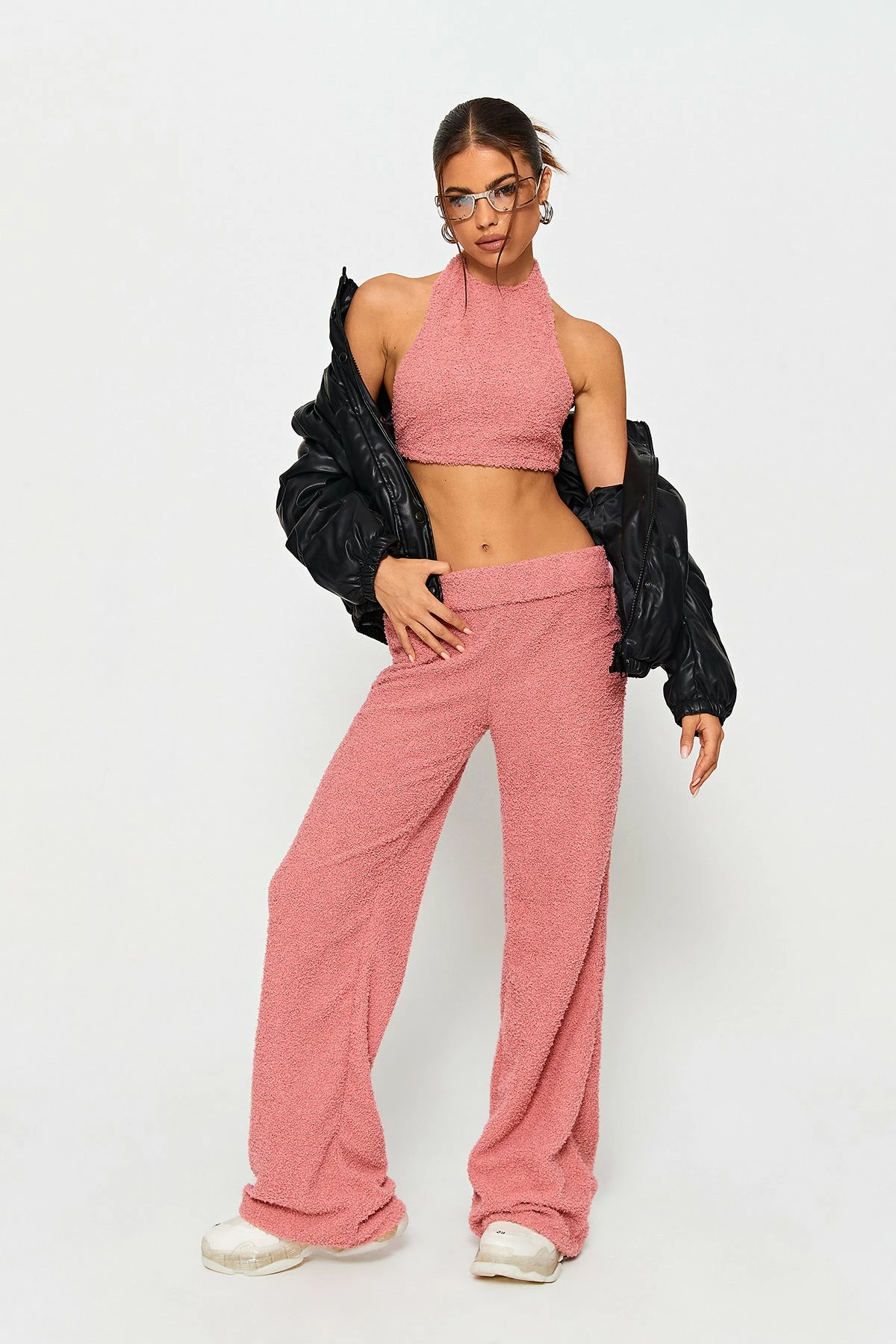 SOLADO Halter Neck Backless Crop Teddy Tank Top 6 SOLADO Halter Neck Backless Crop Teddy Tank Top - Image 4