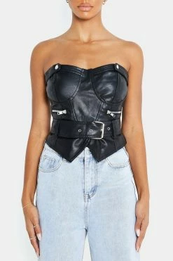 Solado Zipper Back Buckled Belt Tube PU Corset Top -SOLADO Shop 6 0a571143 9756 4666 a359 8a31a967a729 1800x1800