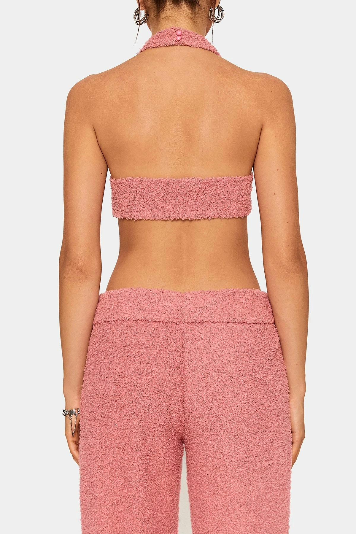 SOLADO Halter Neck Backless Crop Teddy Tank Top 9 SOLADO Halter Neck Backless Crop Teddy Tank Top - Image 7