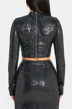 SOLADO Mock Neck Polka Dot Zipper Back Long Sleeve Top -SOLADO Shop jpeg 003ea57b e394 403e 8861 95203a737bca 1800x1800