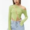 Solado Asymmetrical Cut Out One Shoulder Crop Top