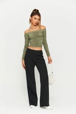 SOLADO Off Shoulder Ruched Long Sleeve Crop Top -SOLADO Shop jpeg 0375472f fa86 4e34 8733 9388fcb30c31 1800x1800
