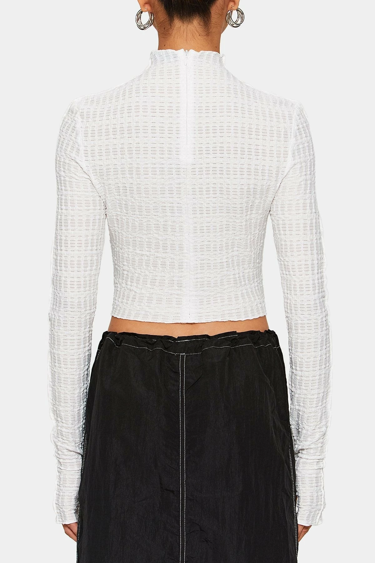 SOLADO Mock Neck Seam Detail Textured Long Sleeve Top 9 SOLADO Mock Neck Seam Detail Textured Long Sleeve Top - Image 7