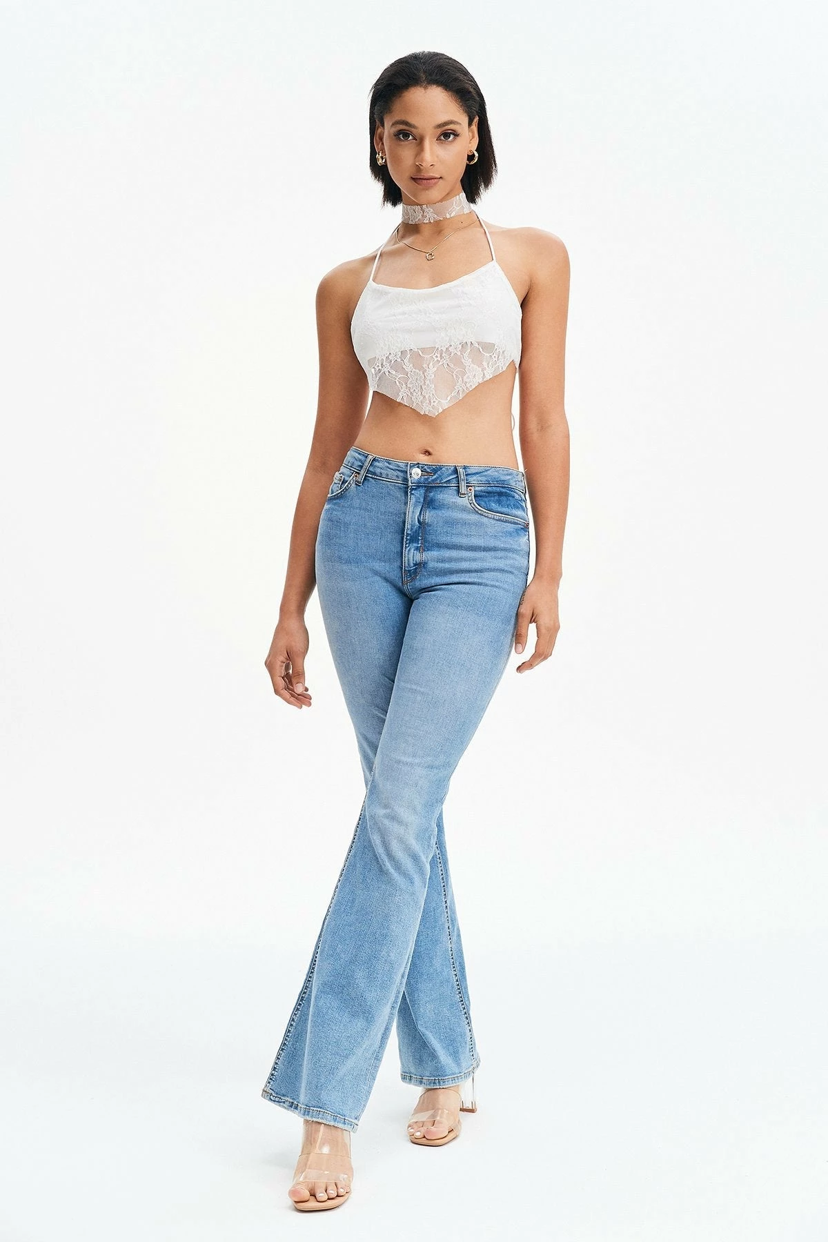 Solado Lace Backless Halter Neck Crop Top 7 Solado Lace Backless Halter Neck Crop Top - Image 5
