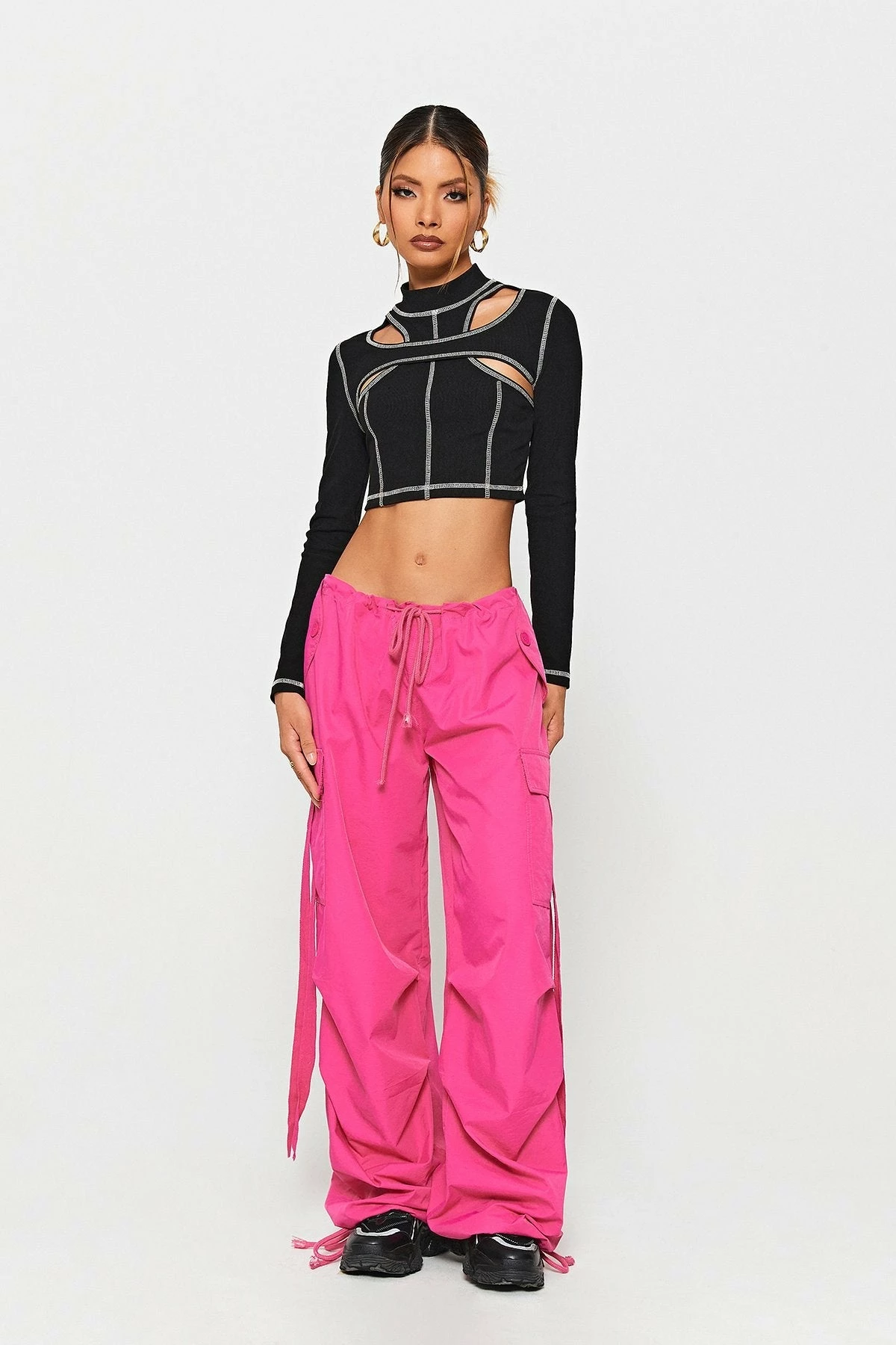 SOLADO 2 In 1 Top-stitching Cut Out Long Sleeve Top 7 SOLADO 2 In 1 Top-stitching Cut Out Long Sleeve Top - Image 5