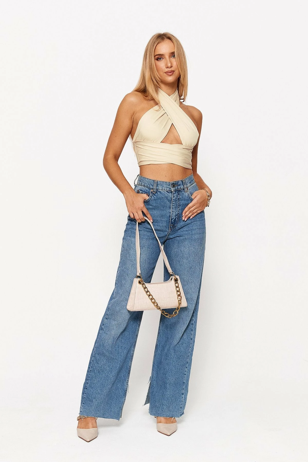 Solado Halter Neck Cross Wrap Backless Crop Top 6 Solado Halter Neck Cross Wrap Backless Crop Top - Image 4