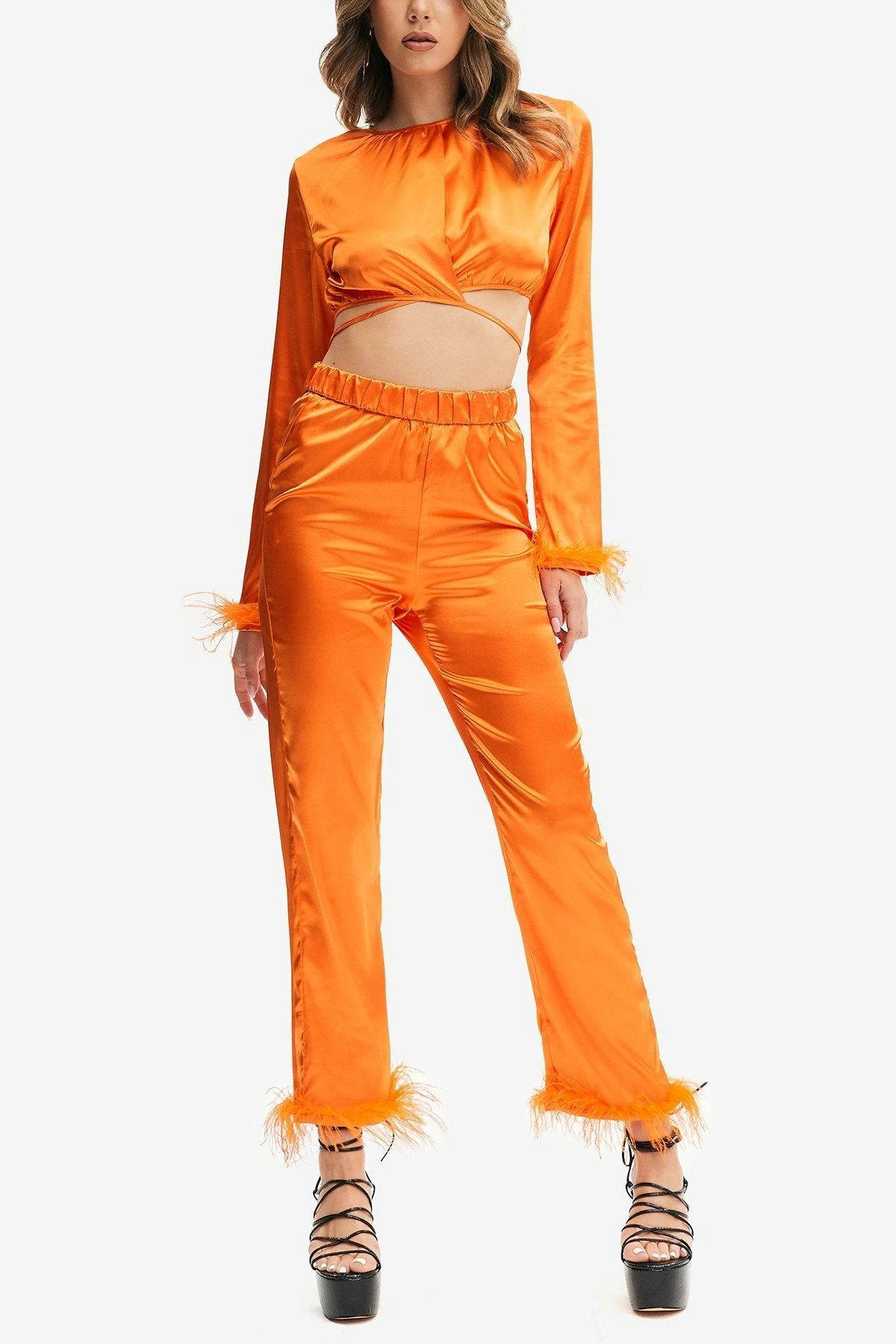 Solado Feather Cross Tie Detail Crop Top 8 Solado Feather Cross Tie Detail Crop Top - Image 6