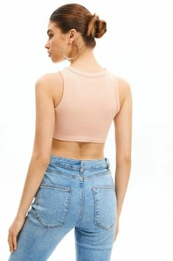 Alternative view of Solado Ribbed Hanky Hem Crop Tank Top