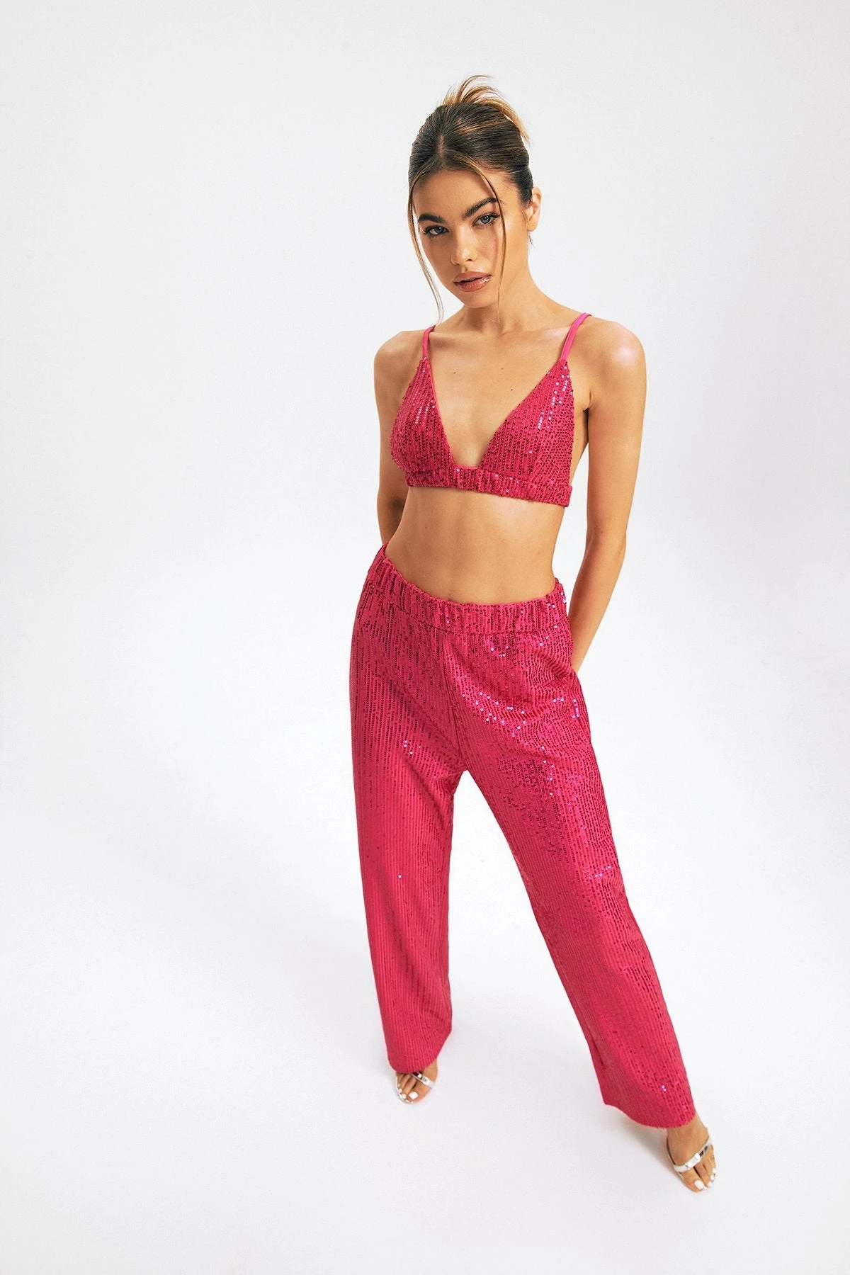 Solado Sequin Plunging Neck Backless Corset Top 7 Solado Sequin Plunging Neck Backless Corset Top - Image 5