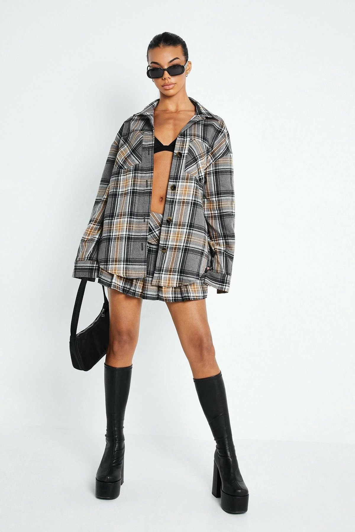 SOLADO Lapel Neck Check Print Pocket Patched Shirt 5 SOLADO Lapel Neck Check Print Pocket Patched Shirt - Image 3