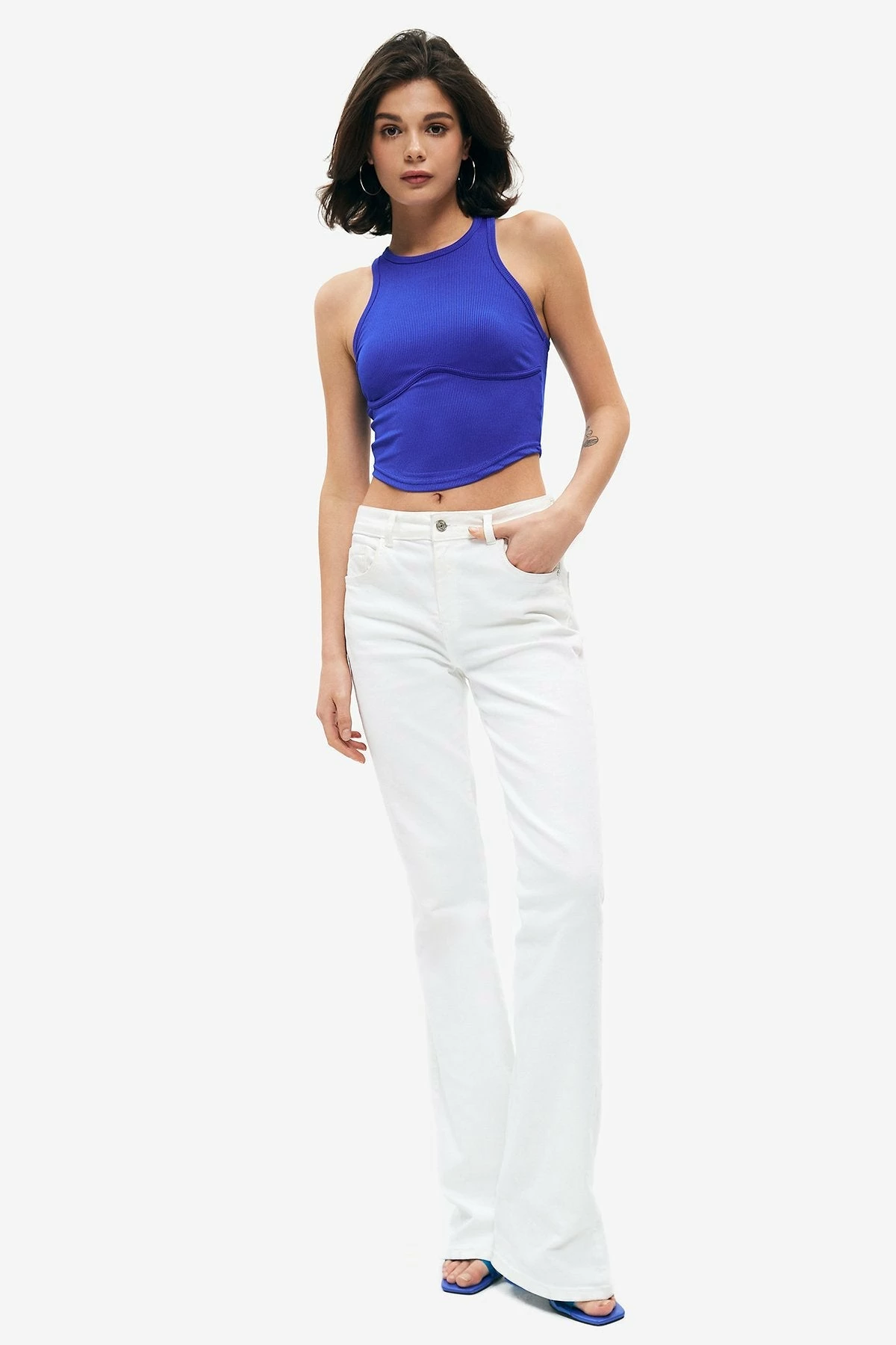 Solado Curved Hem Splicing Ribbed Tank Top 6 Solado Curved Hem Splicing Ribbed Tank Top - Image 4