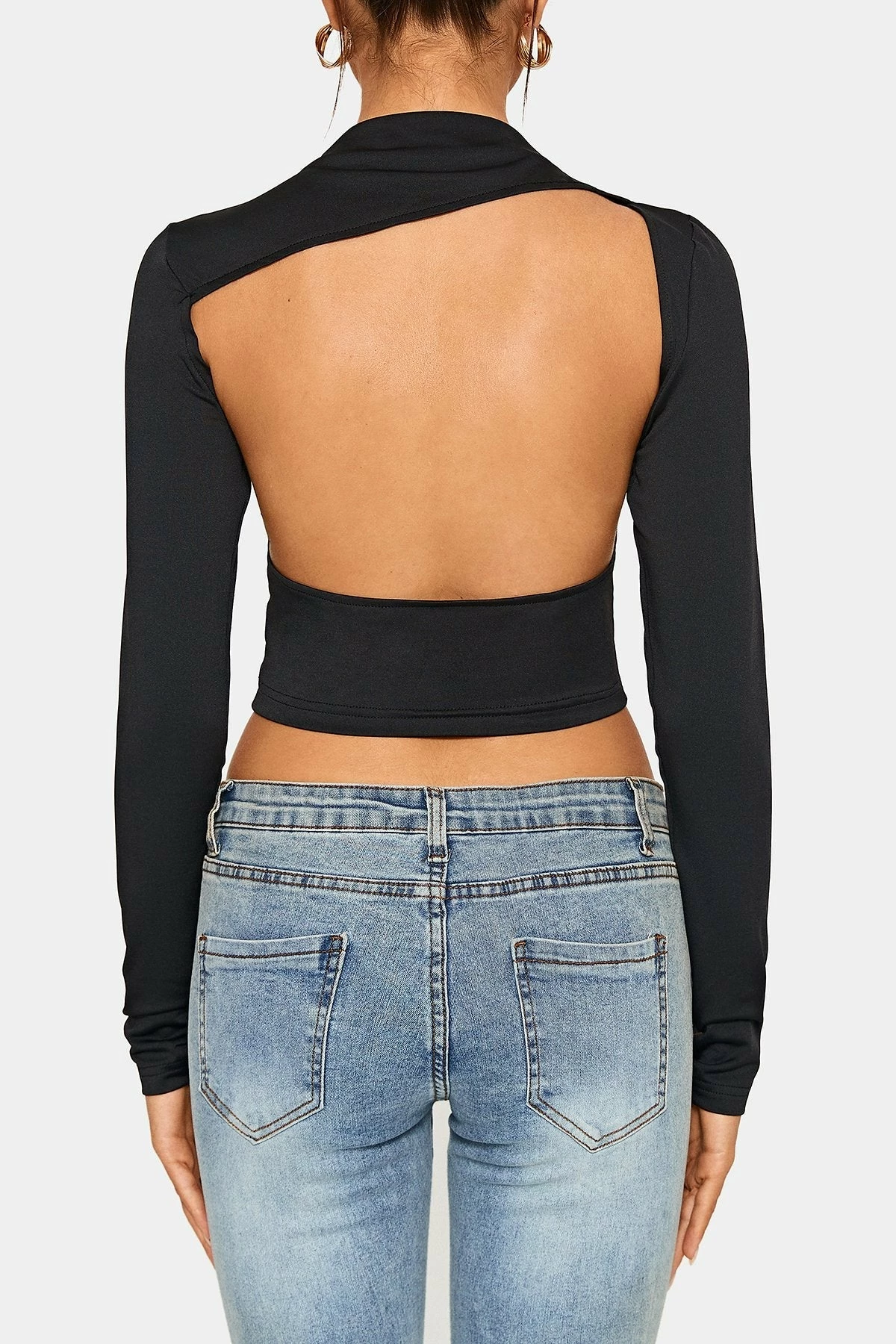 SOLADO Mock Neck Open Back Long Sleeve Crop Top 9 SOLADO Mock Neck Open Back Long Sleeve Crop Top - Image 7