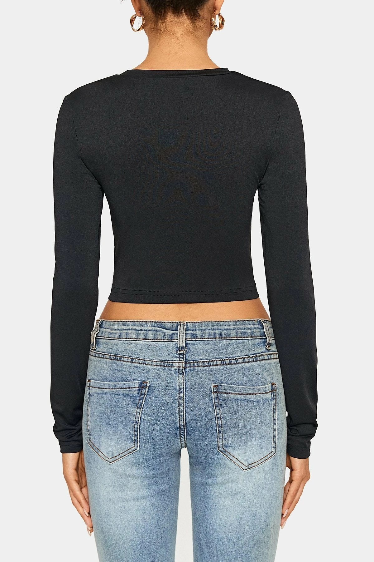 SOLADO Cut Out Solid Long Sleeve Crop Top 9 SOLADO Cut Out Solid Long Sleeve Crop Top - Image 7