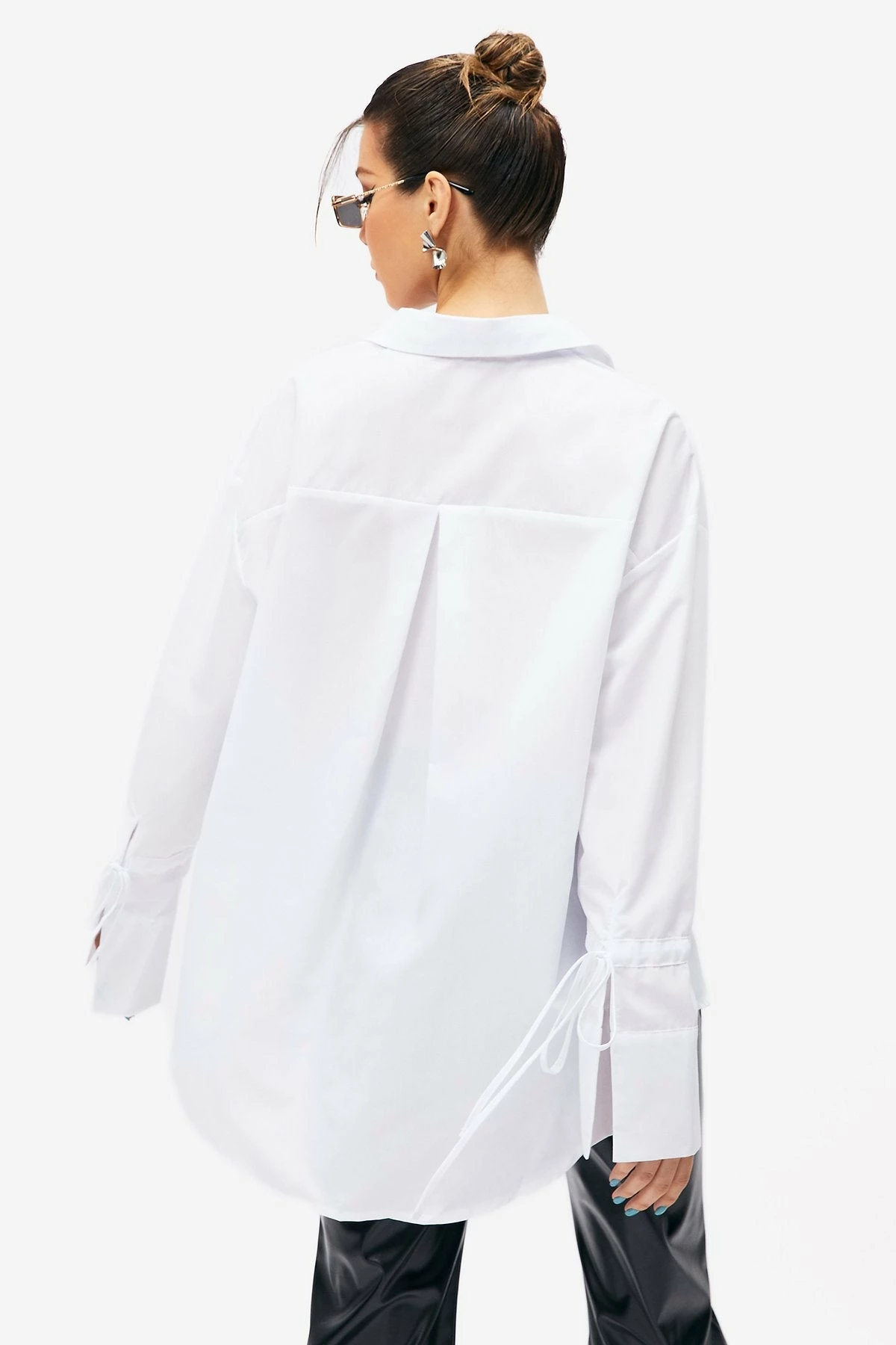 SOLADO Button Front Tie Sleeve Oversize Blouse 4 SOLADO Button Front Tie Sleeve Oversize Blouse - Image 2