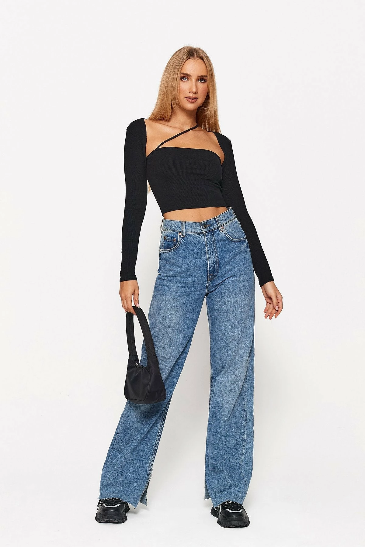 Solado 2 In 1 Square Neck Solid Long Sleeve Top 6 Solado 2 In 1 Square Neck Solid Long Sleeve Top - Image 4