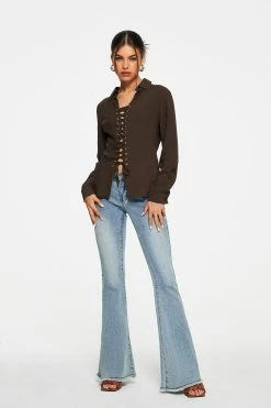 Solado Lapel Neck Lace Up Long Sleeve Shirt -SOLADO Shop jpeg 1d4362a7 7294 466c a042 914576086e43 1800x1800