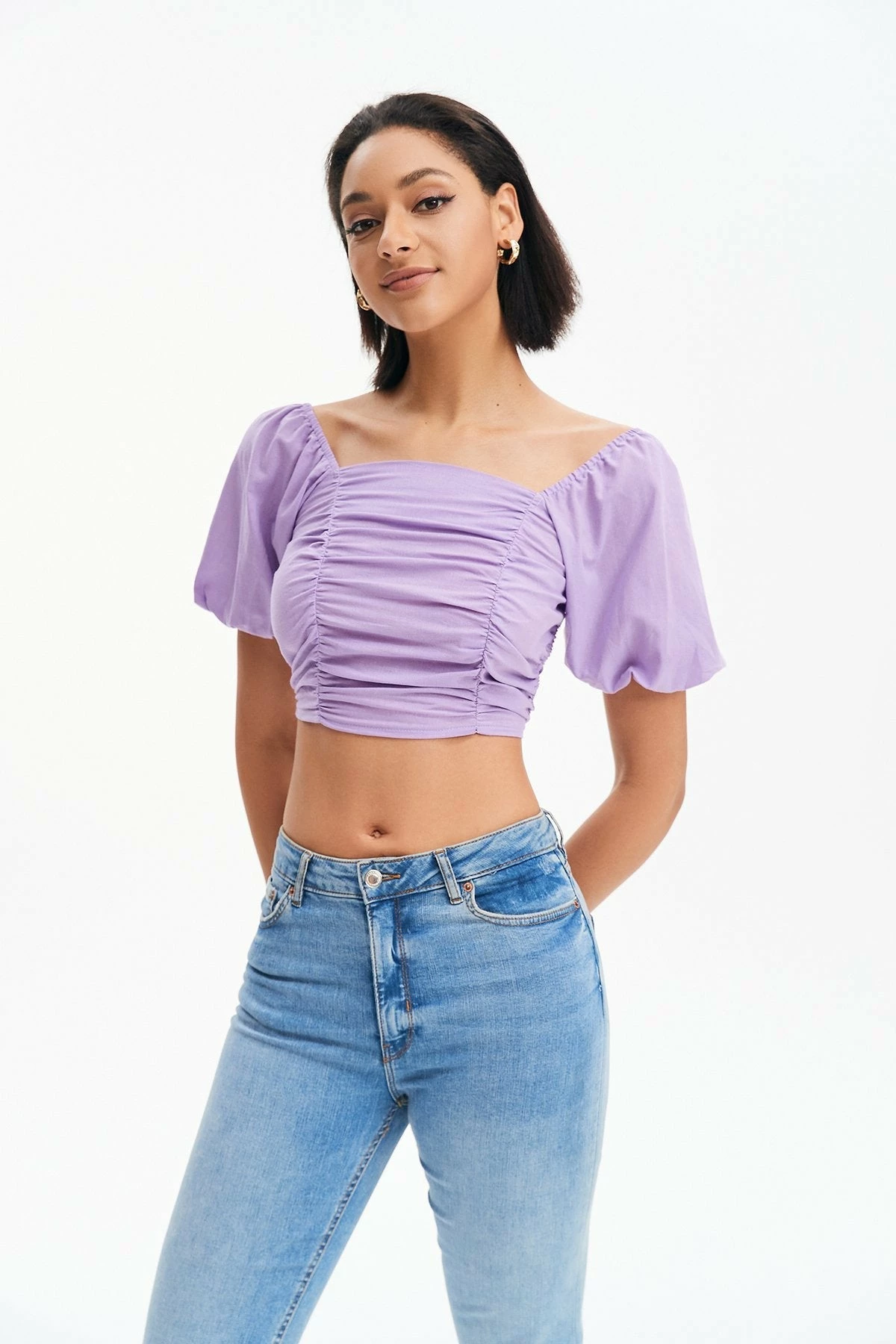 Solado Ruched Lace Up Backless Crop Top 3 Solado Ruched Lace Up Backless Crop Top