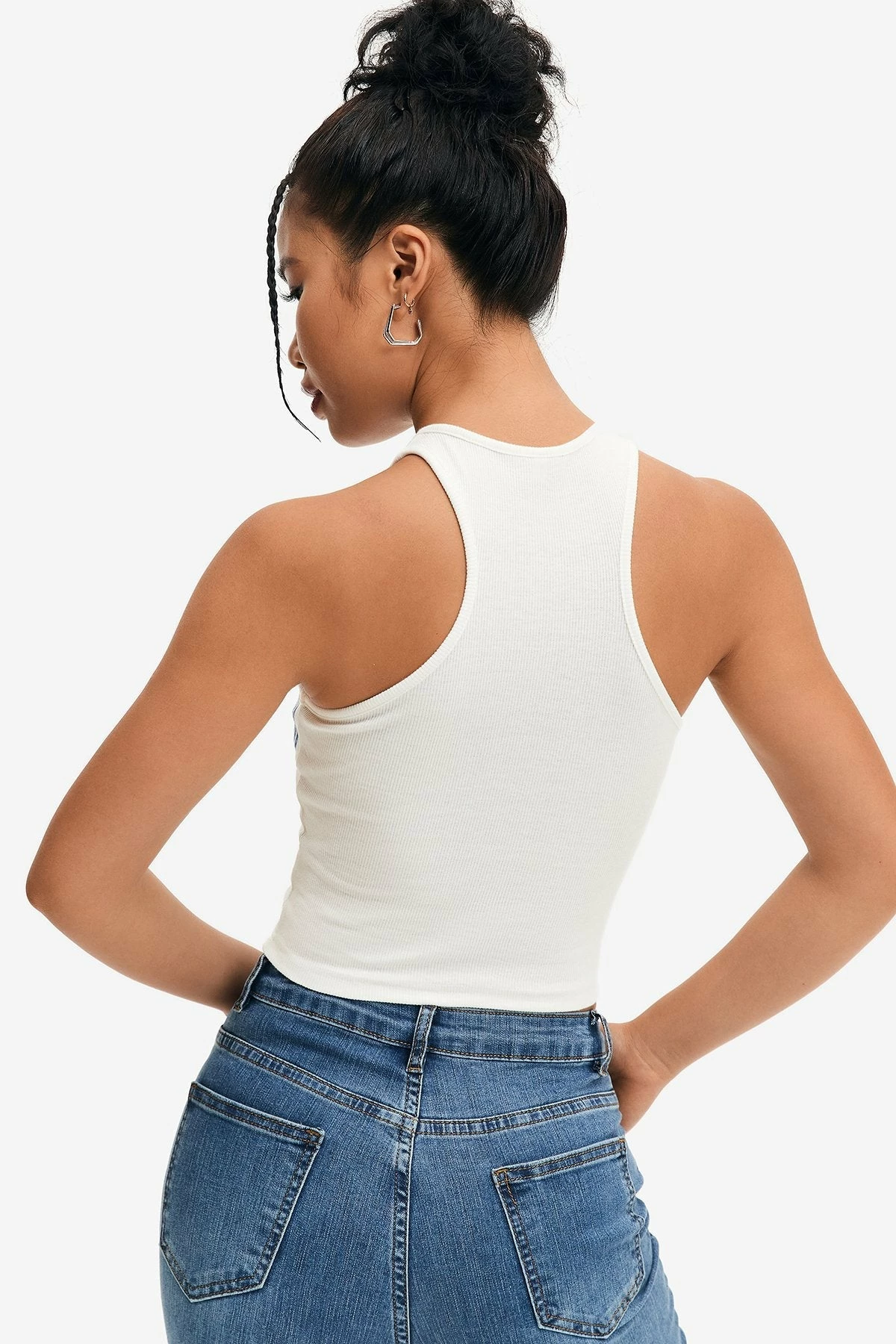 Solado Abstract Printed Ribbed Crop Top 4 Solado Abstract Printed Ribbed Crop Top - Image 2