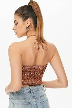 Alternative view of Solado Floral Print Cut Out Drawstring Ruched Crop Top