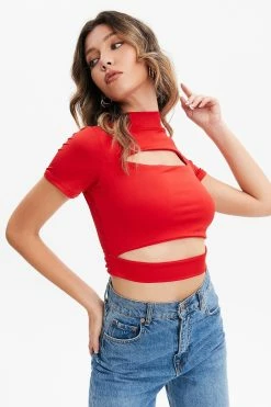 Solado Solid Cut Out Mock Neck Crop Top -SOLADO Shop jpeg 25baba24 902a 4074 8c21 163d53018af7 1800x1800