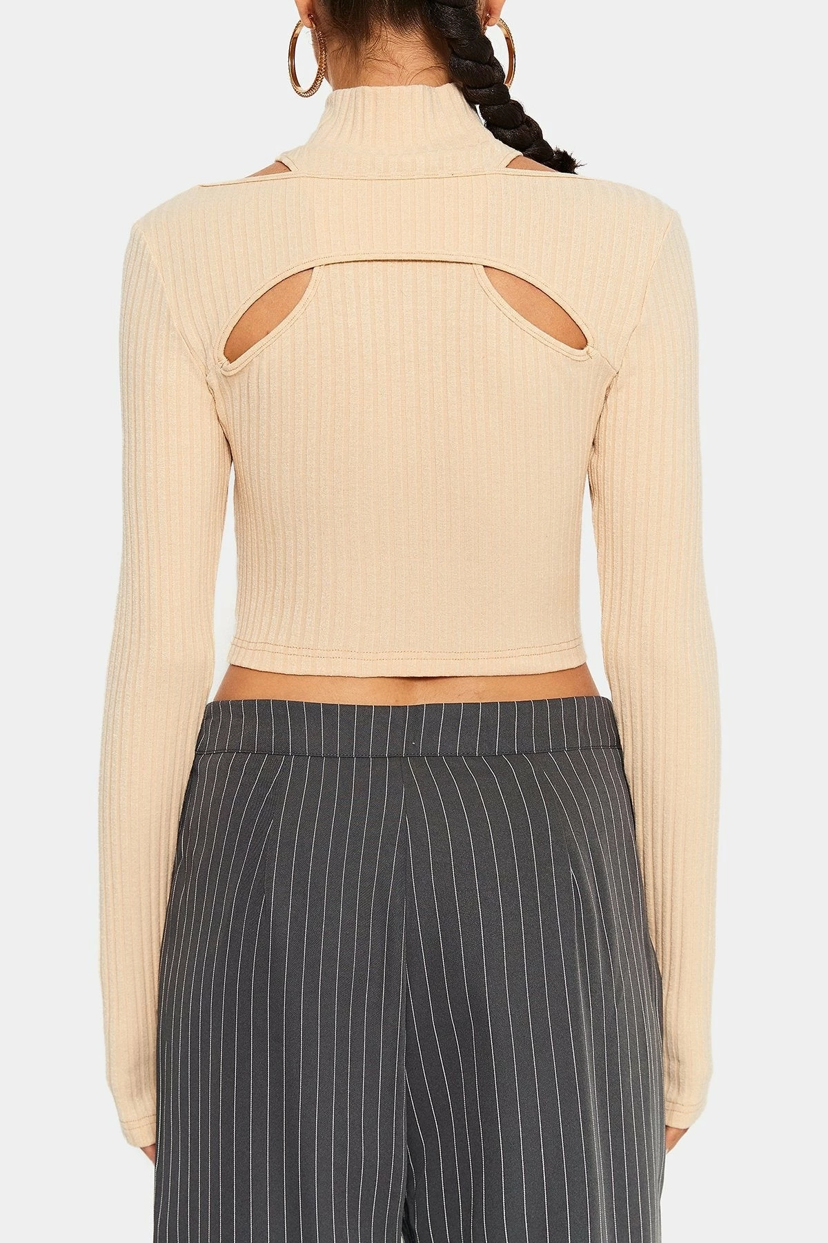 SOLADO 2 In 1 Mock Neck Cut Out Knitted Long Sleeve Top 9 SOLADO 2 In 1 Mock Neck Cut Out Knitted Long Sleeve Top - Image 7