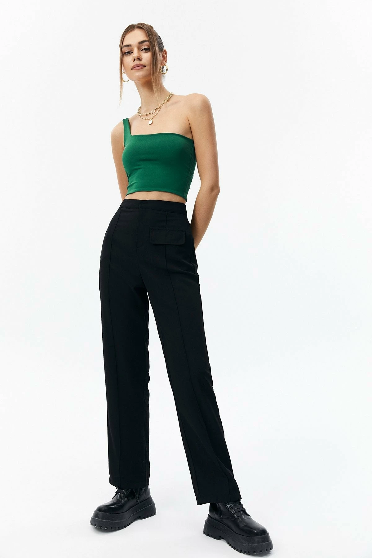 Solado One Shoulder Solid Crop Top 7 Solado One Shoulder Solid Crop Top - Image 5