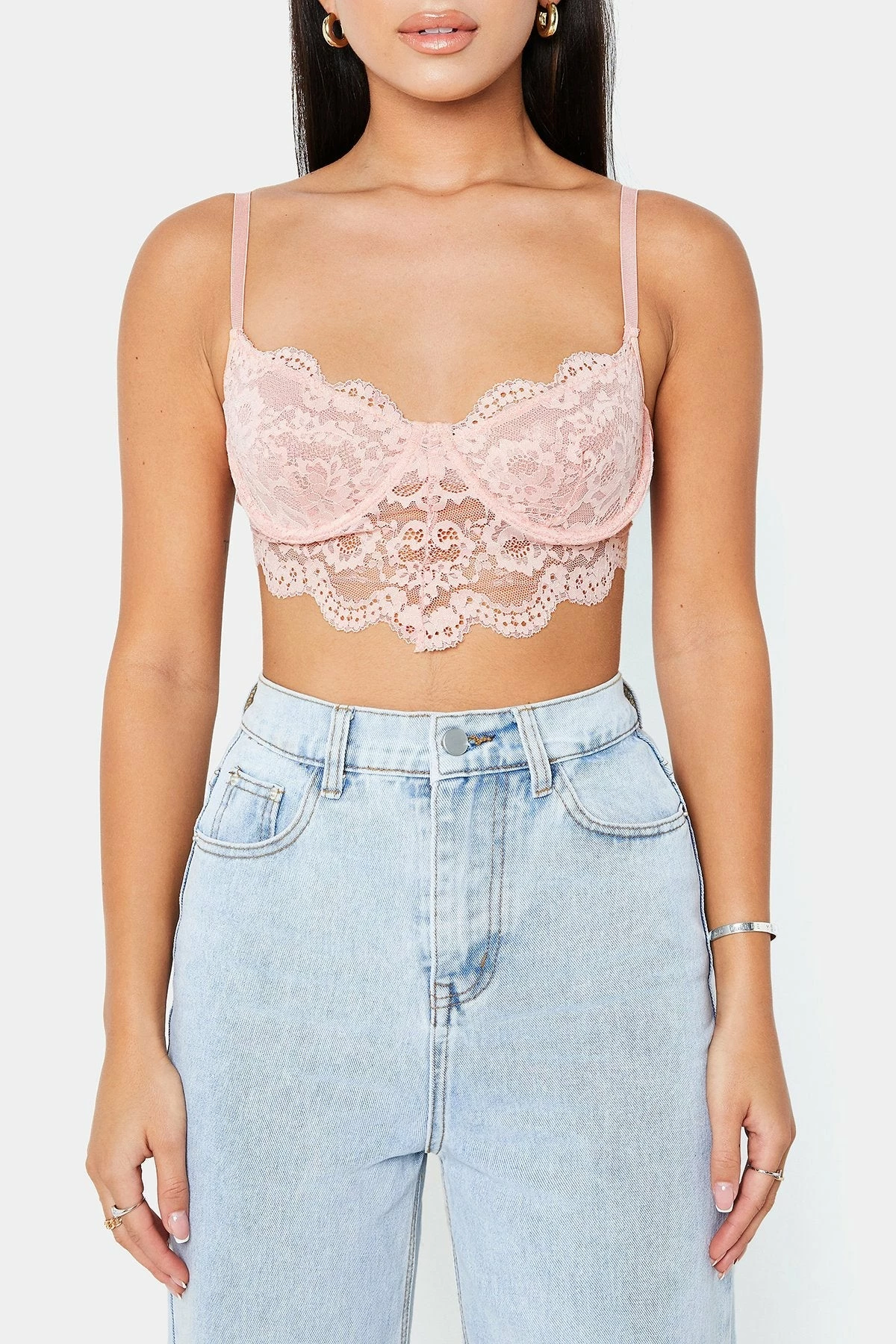 Solado Plunging Neck Underwire Lace Crop Top 8 Solado Plunging Neck Underwire Lace Crop Top - Image 6