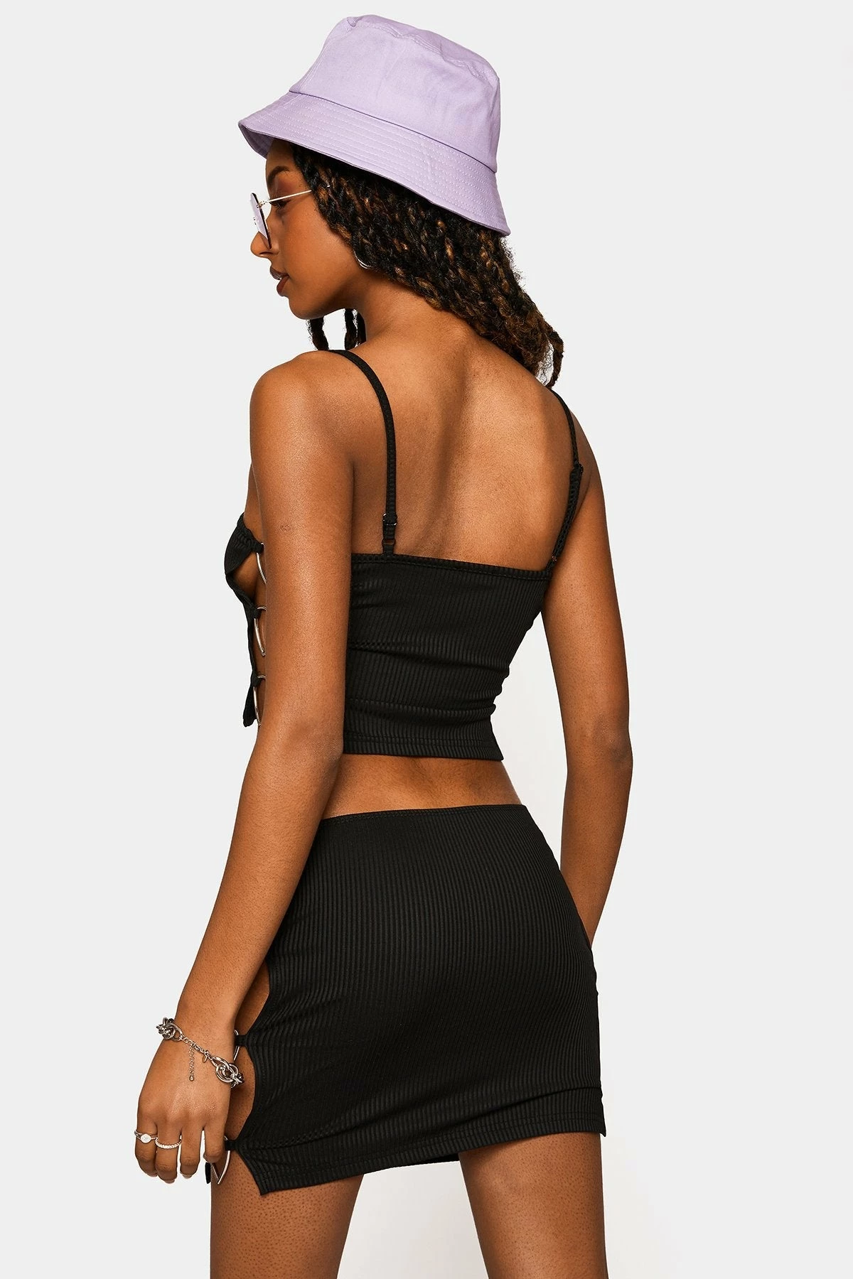 SOLADO Heart Hoop Ribbed Backless Cami Crop Top 7 SOLADO Heart Hoop Ribbed Backless Cami Crop Top - Image 5