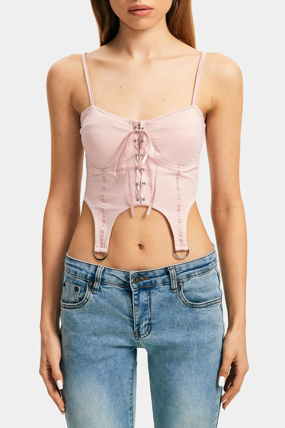 Solado Lace Up Asymmetrical Hem Cami Crop Top 8 Solado Lace Up Asymmetrical Hem Cami Crop Top - Image 6