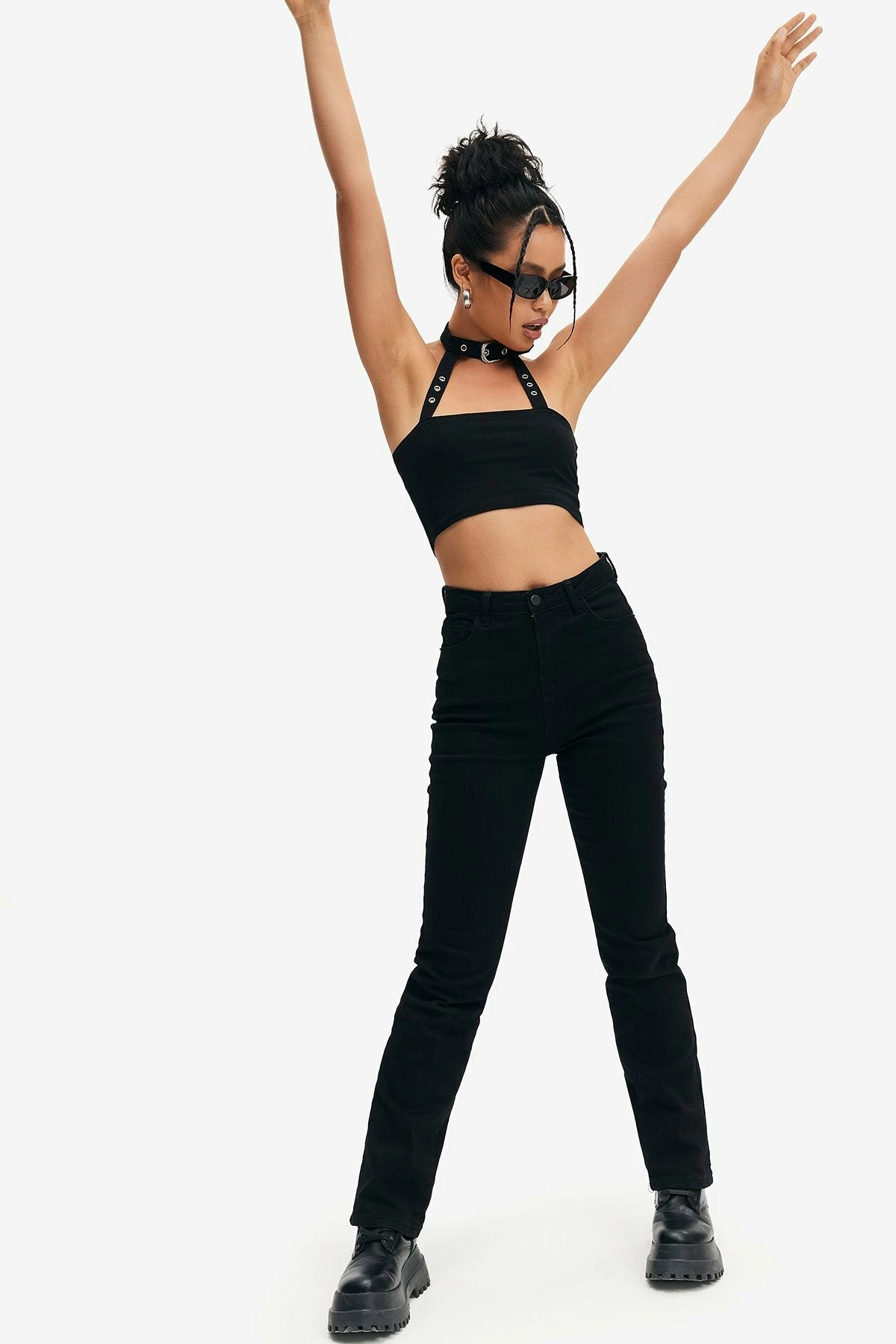 Solado Buckled Halter Neck Off Shoulder Crop Top 6 Solado Buckled Halter Neck Off Shoulder Crop Top - Image 4