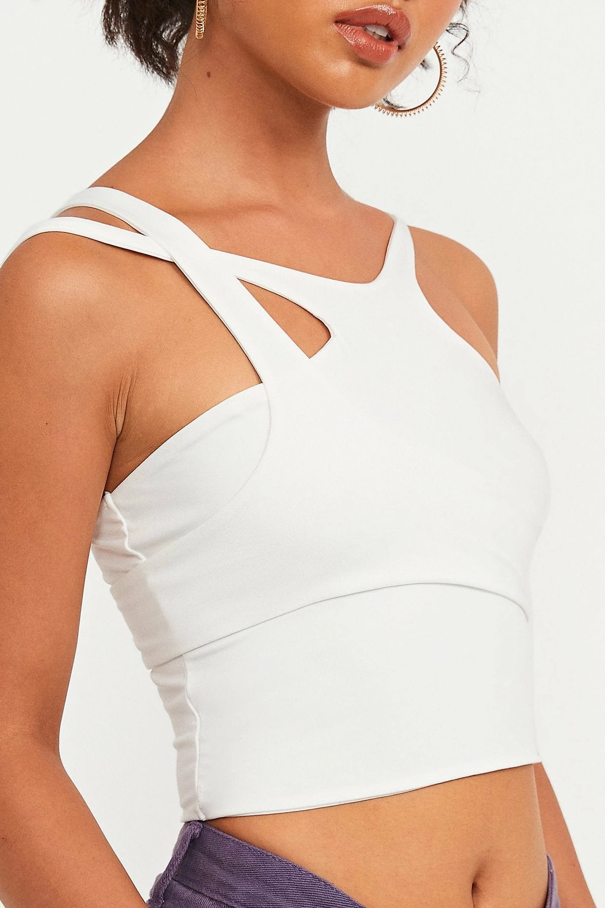 Solado Solid Asymmetrical Neck Crop Top 6 Solado Solid Asymmetrical Neck Crop Top - Image 4