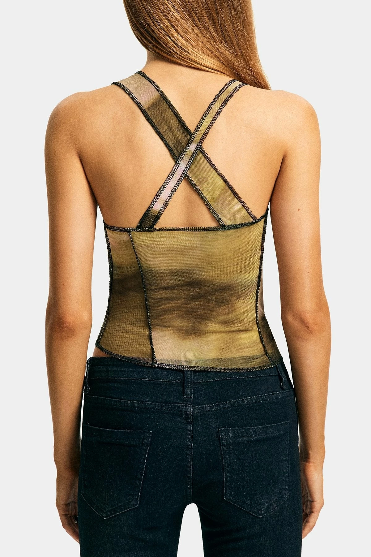 Solado Top-Stitching Abstract Print Cross Back Tank Top 9 Solado Top-Stitching Abstract Print Cross Back Tank Top - Image 7