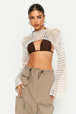 Alternative view of Solado Crochet Flared Sleeve Crop Smock Without Bra