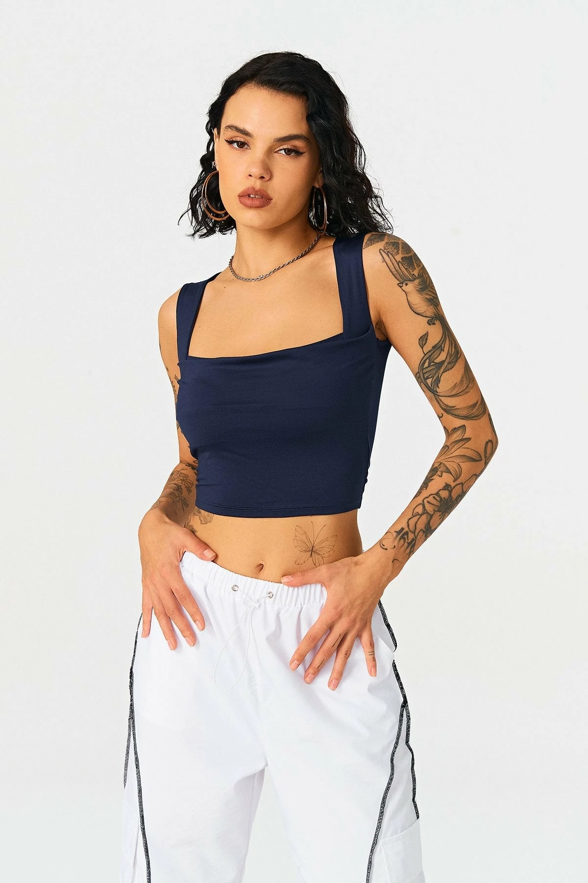 Solado Square Neck Sleeveless Solid Tank Top 4 Solado Square Neck Sleeveless Solid Tank Top - Image 2