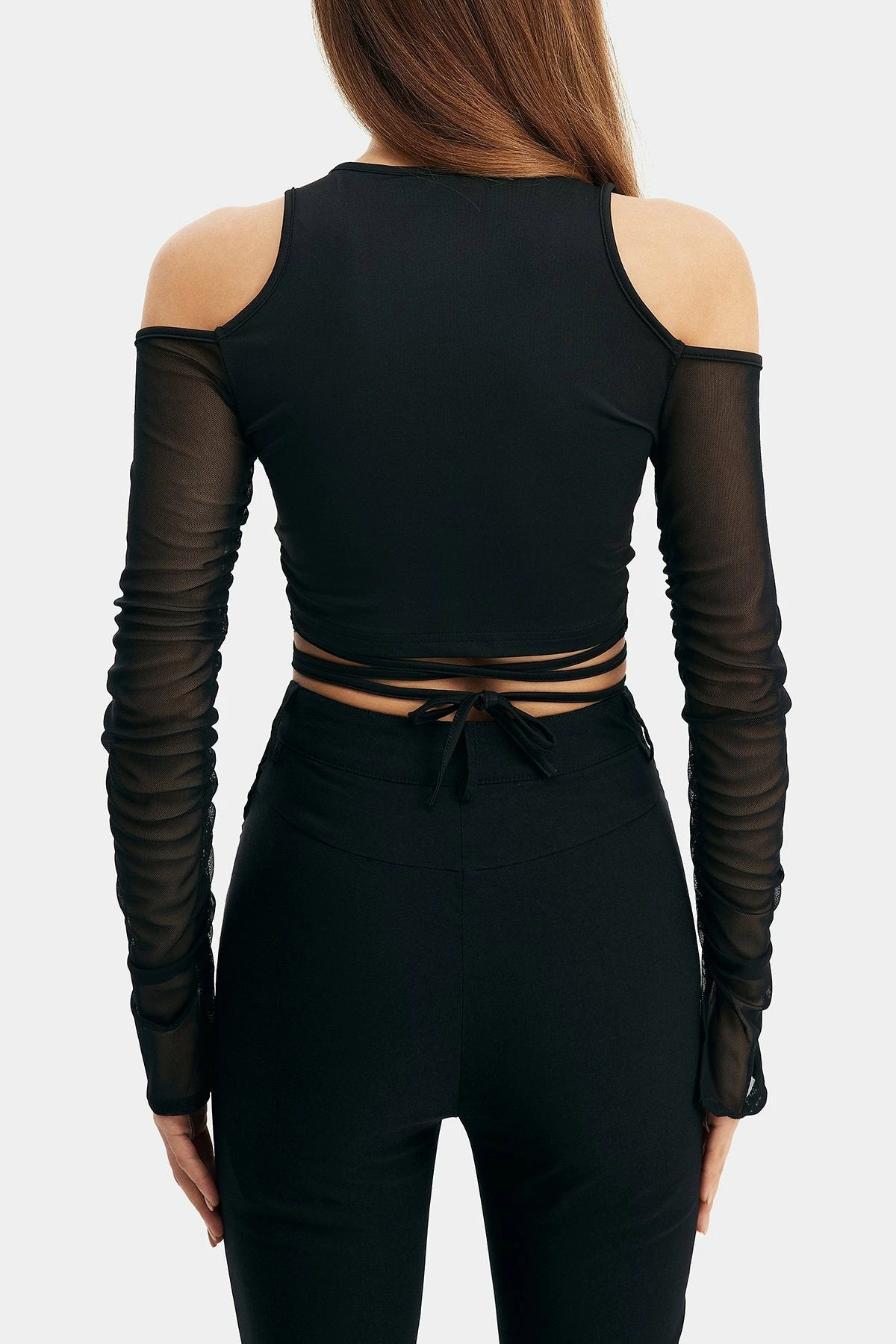 Solado Plunging Neck Cold Shoulder Cross Tie Long Sleeve Top 12 Solado Plunging Neck Cold Shoulder Cross Tie Long Sleeve Top - Image 10