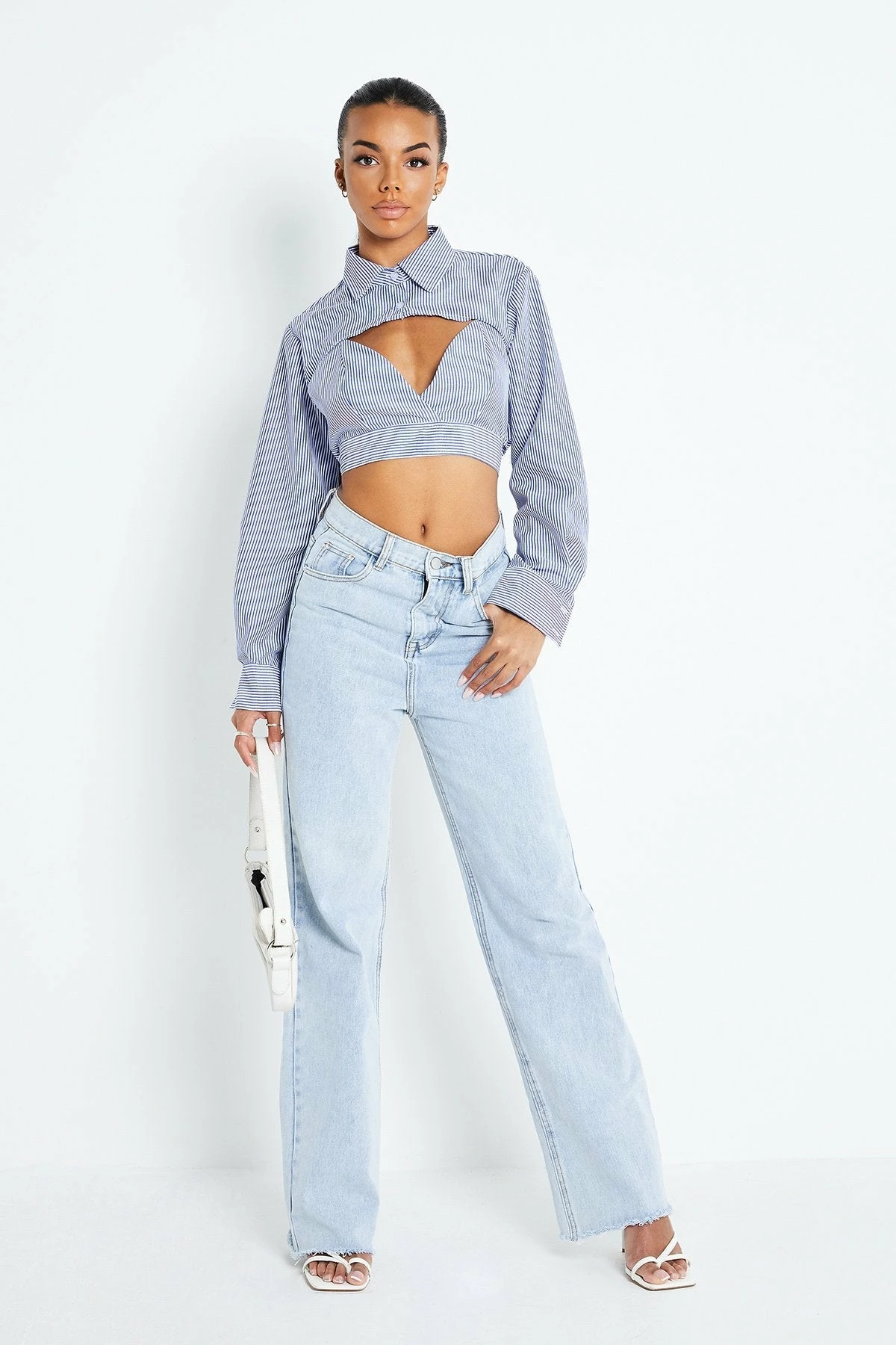 Solado Two Piece Stripe Tie Back Long Sleeve Crop Top 7 Solado Two Piece Stripe Tie Back Long Sleeve Crop Top - Image 5