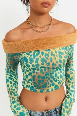 Solado Fuzzy Trim Off Shoulder Leopard Print Long Sleeve Top -SOLADO Shop jpeg 321058af 24f9 4d6c 9d6a 49a6d3e09bb4 1800x1800