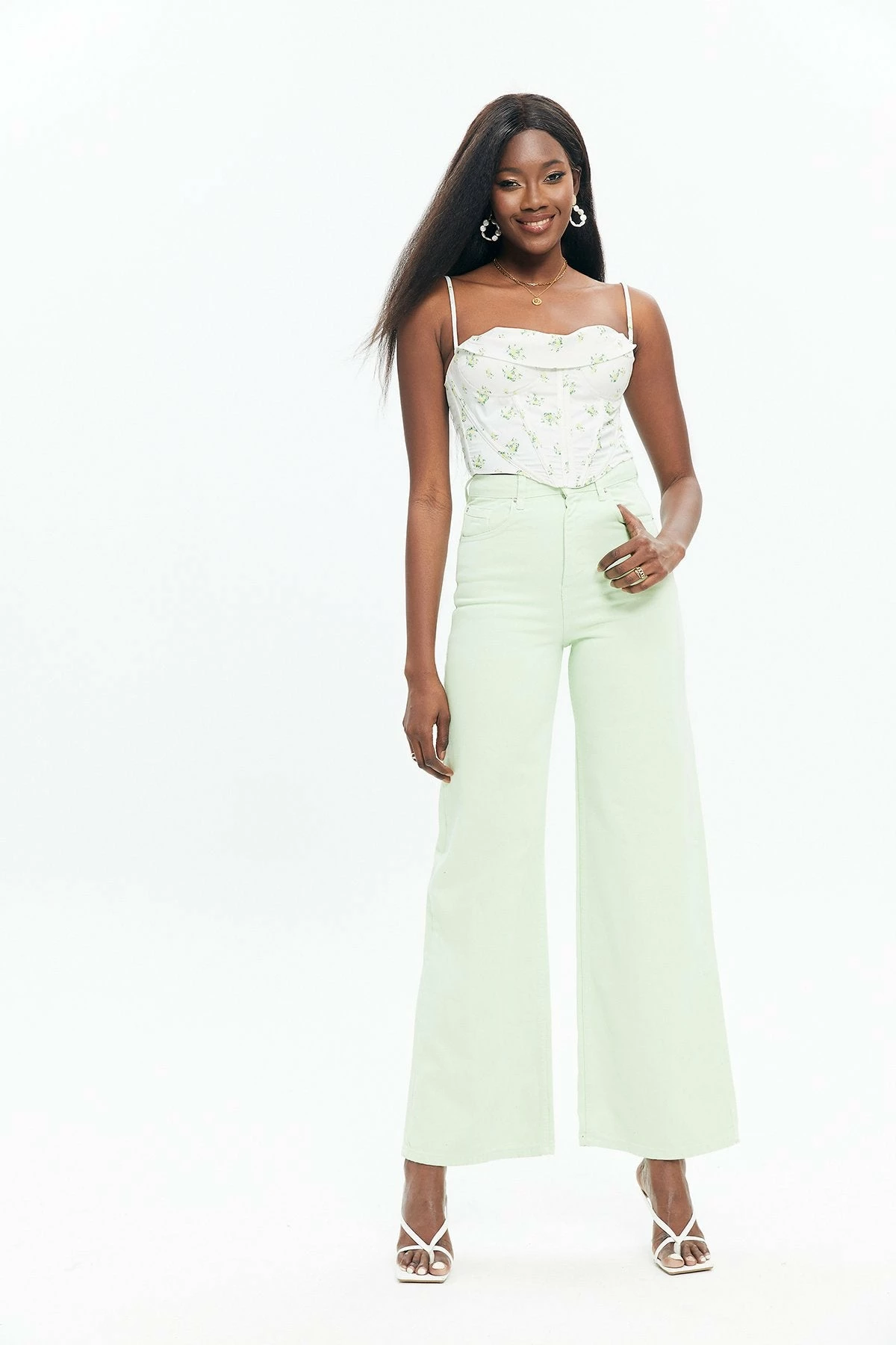 Solado Floral Print Asymmetrical Hem Cami Corset Top 7 Solado Floral Print Asymmetrical Hem Cami Corset Top - Image 5