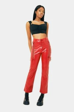 Alternative view of SOLADO O-Ring Decor Ruched Solid Tank Top