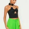 Solado Halter Neck Applique Twist Front Backless Camisole